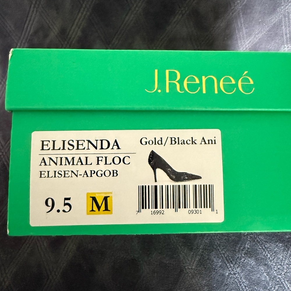 Elisenda Gold and Black Women's Heels